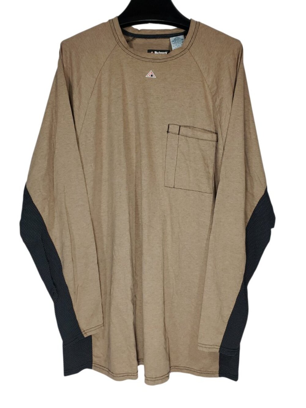 Bulwark FR Long Sleeve Base Layer Shirt Men's XXL Khaki Flame Resistant 6.4 ATPV